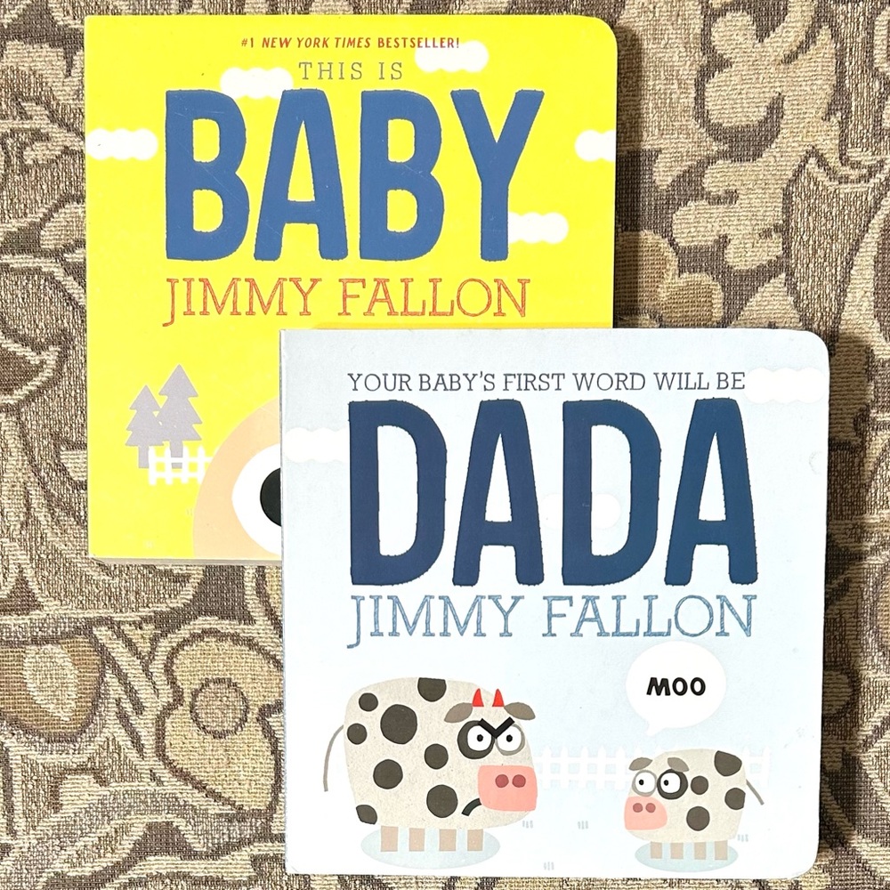 4/$20  2 Board Books by Jimmy Fallon: BABY & DADA.